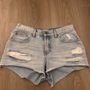 Billabong Light Blue Distressed Jean Shorts